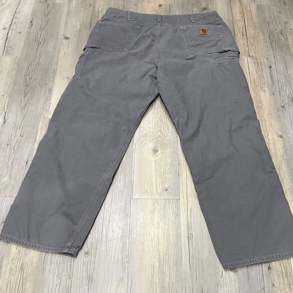 MENS CARHARTT WORK PANT GREY - Picture 4 of 5